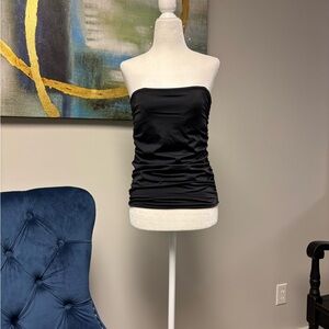 VENUS Black Swim Coverup with Ruched Design